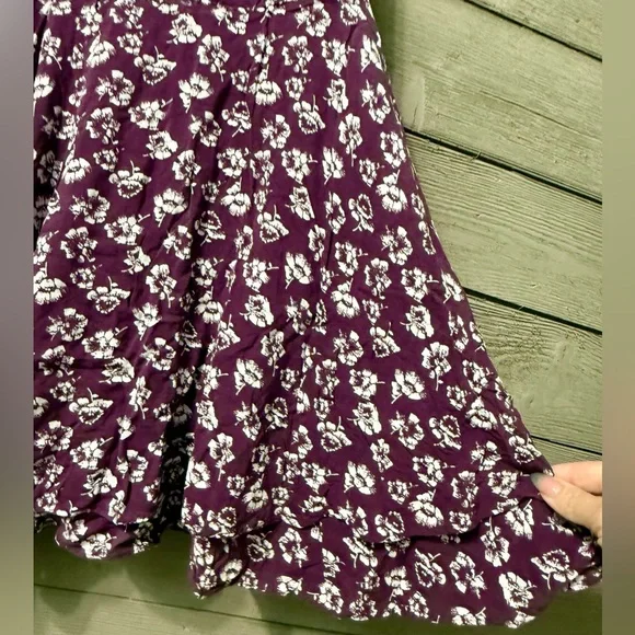 Kimchi Blue Urban Outfitters Purple White Floral Pattern Mini Dress Sz 4 Chic - Picture 5 of 12